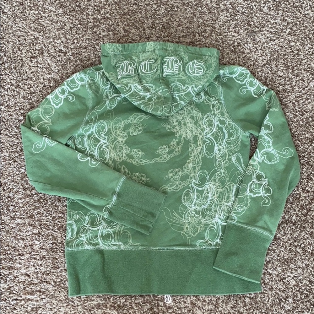 BCBG Green Hooded Sweatshirt - Picture 3 of 5